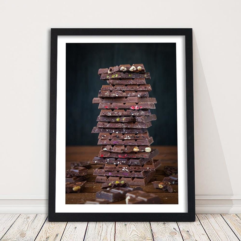 Glezna melnā rāmī - Tower With Chocolate Dessert  Home Trends