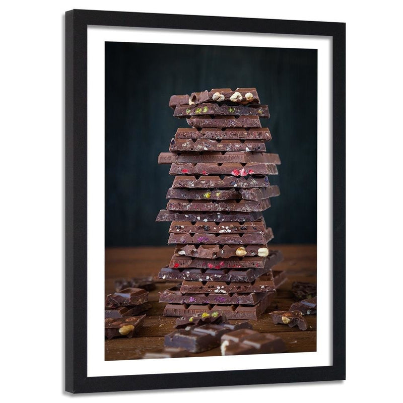 Glezna melnā rāmī - Tower With Chocolate Dessert  Home Trends