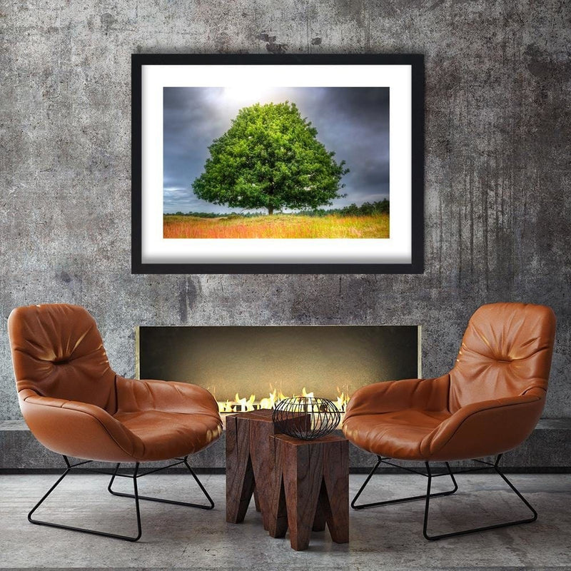 Glezna melnā rāmī - Tree Before The Storm  Home Trends