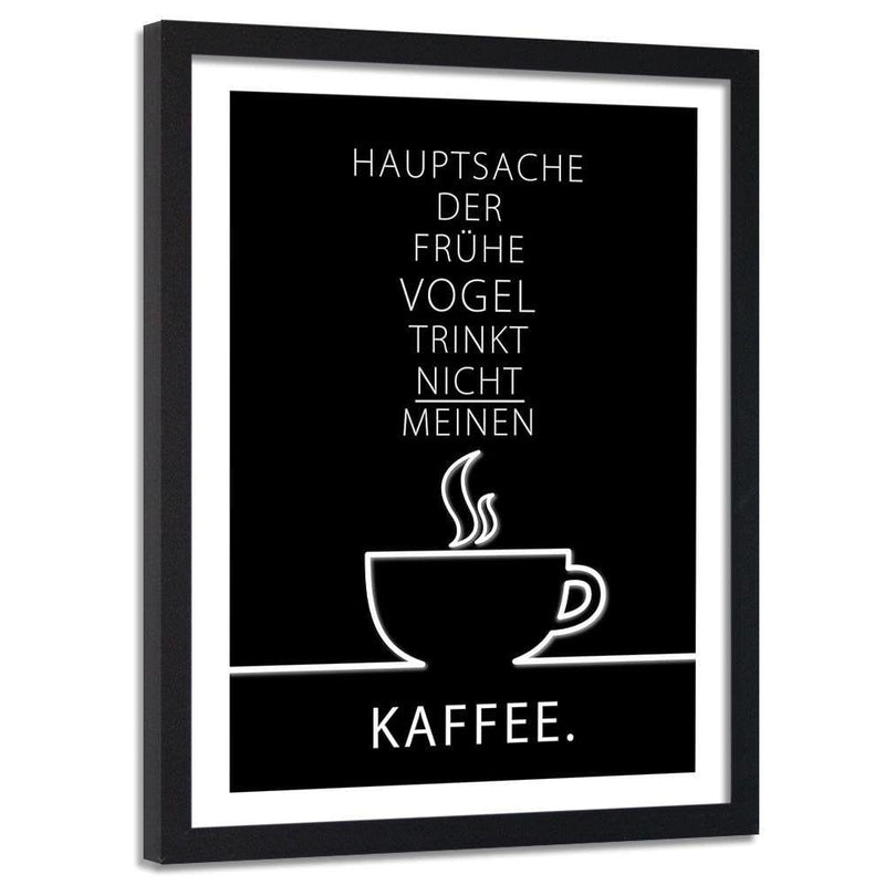 Glezna melnā rāmī - Typography Coffee  Home Trends