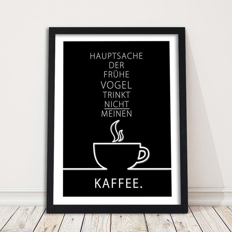 Glezna melnā rāmī - Typography Coffee  Home Trends