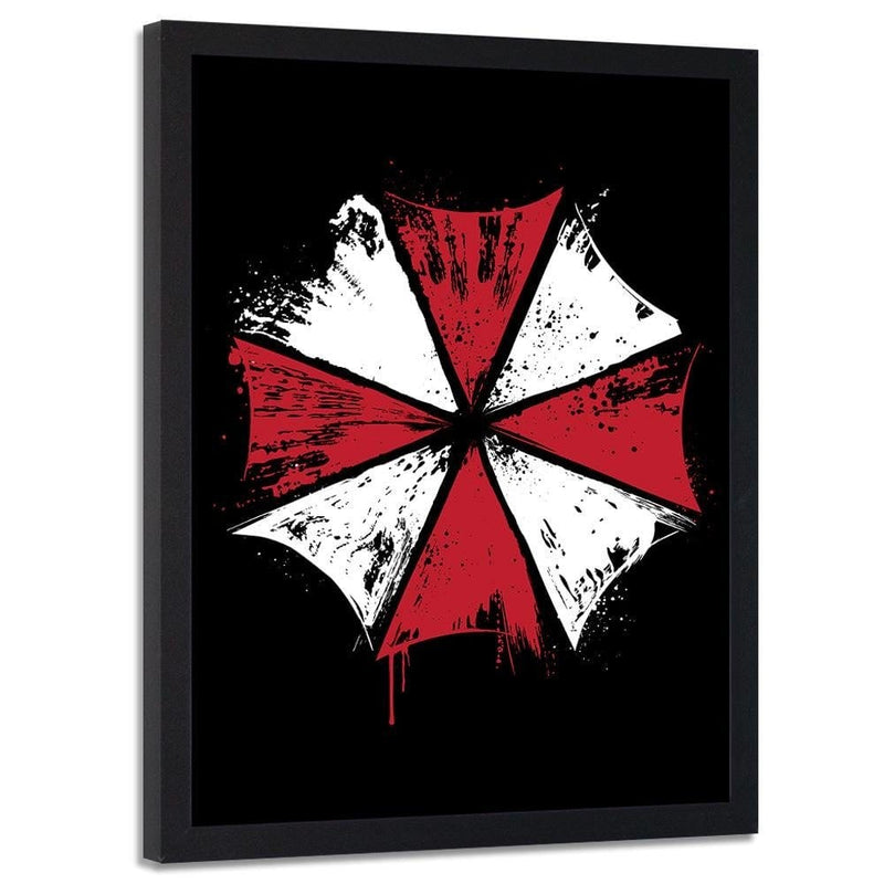 Glezna melnā rāmī - Umbrella Corp Red  Home Trends