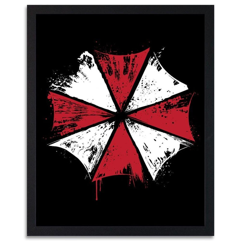 Glezna melnā rāmī - Umbrella Corp Red  Home Trends