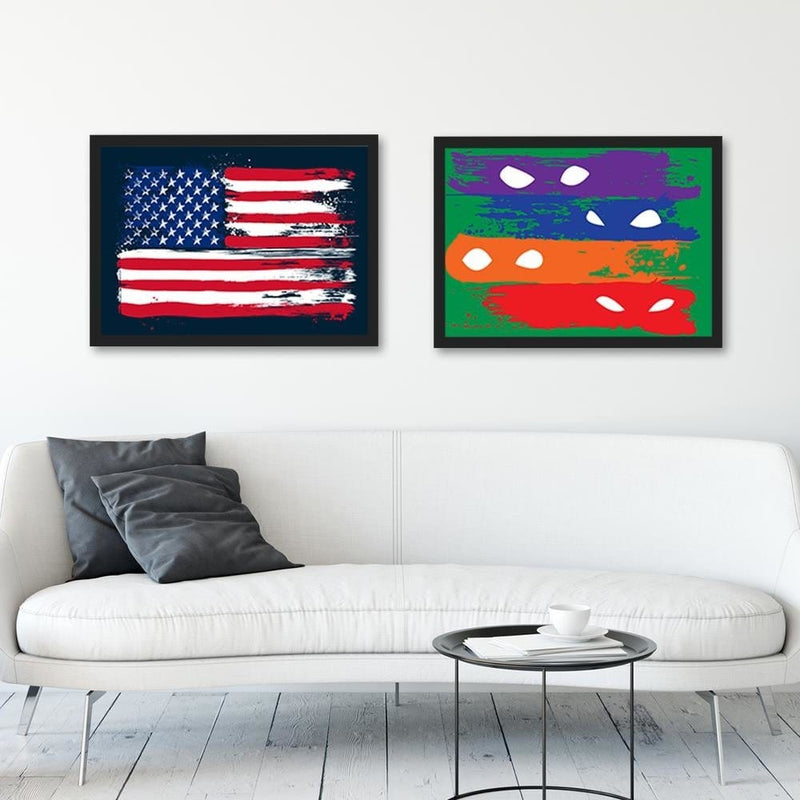 Glezna melnā rāmī - Usa Flag  Home Trends