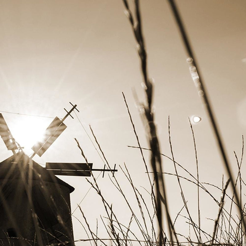 Glezna melnā rāmī - Windmill At Sunset 1  Home Trends