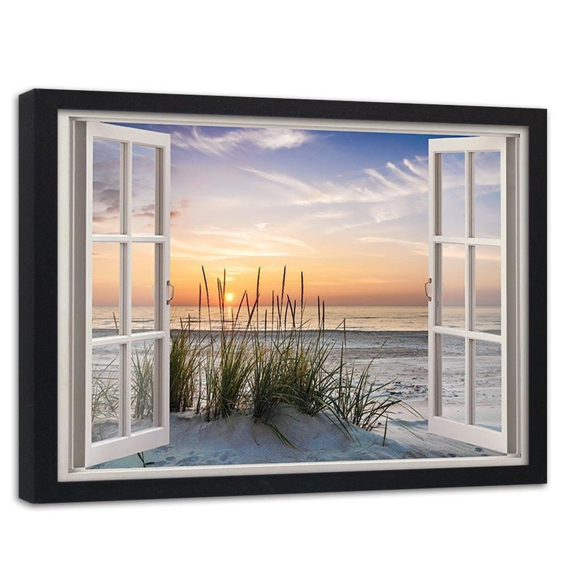 Glezna melnā rāmī - Window To The Beach  Home Trends