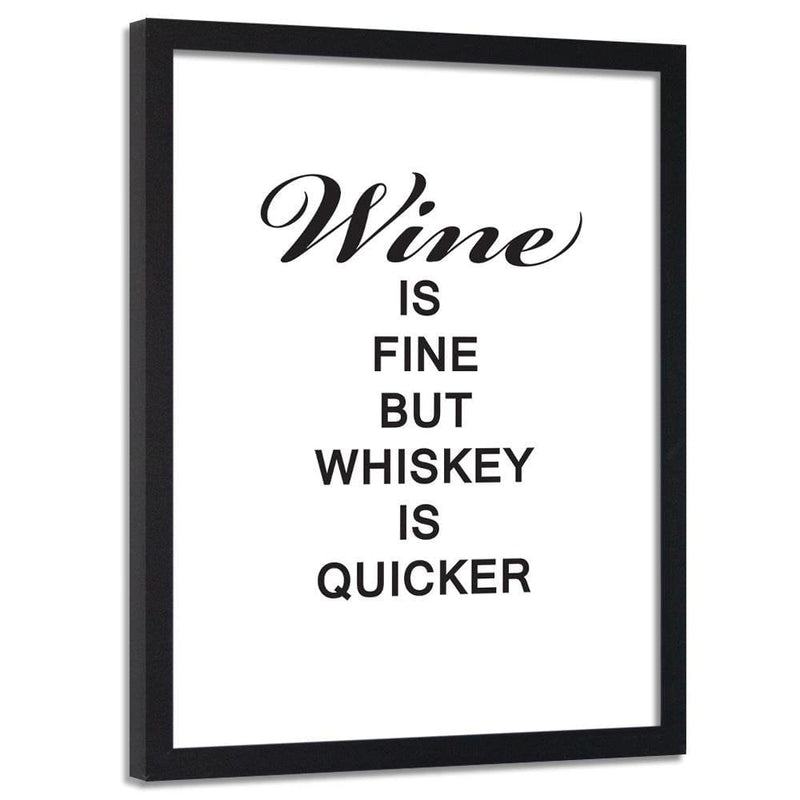 Glezna melnā rāmī - Wine And Whiskey  Home Trends