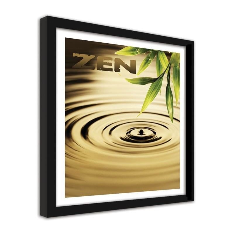 Glezna melnā rāmī - Zen - the element of water  Home Trends