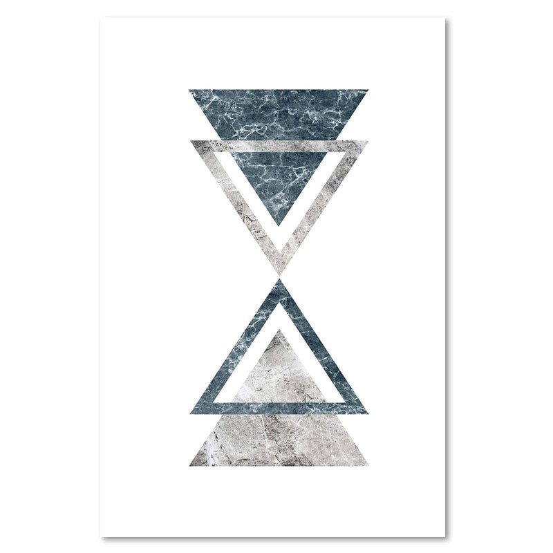 Kanva - Abstraction With Marble Triangles  Home Trends DECO