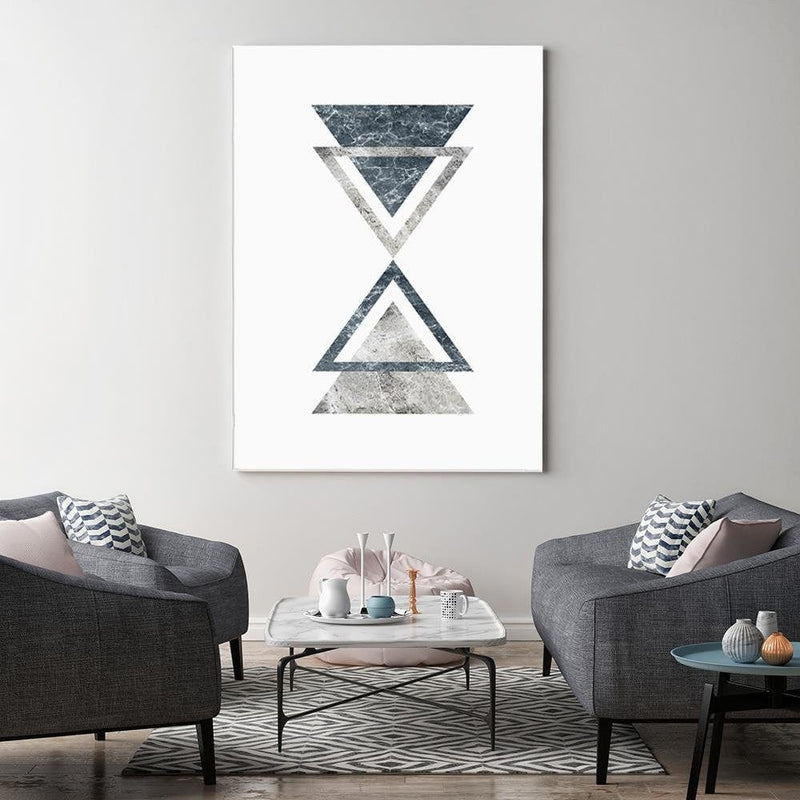 Kanva - Abstraction With Marble Triangles  Home Trends DECO