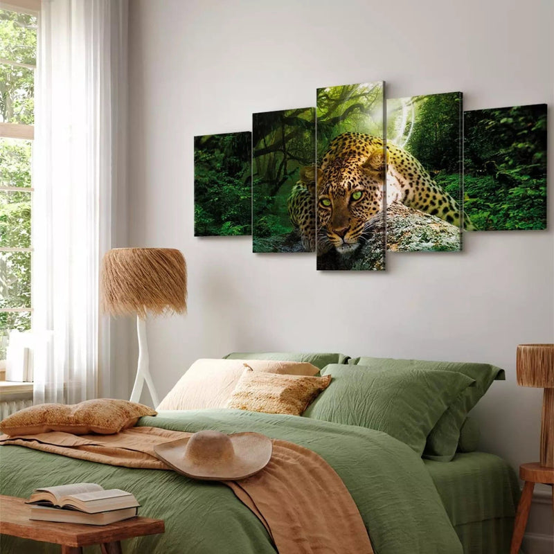 Kanva ar leopardu - Guļošs leopards (5-daļas), 108157 Home Trends