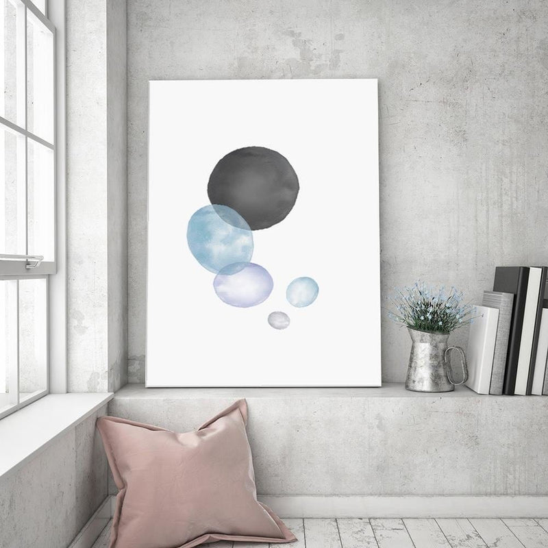 Kanva - Black And Blue Circles  Home Trends DECO