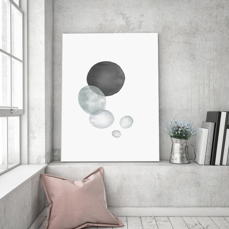 Kanva - Black And Gray Circles  Home Trends DECO