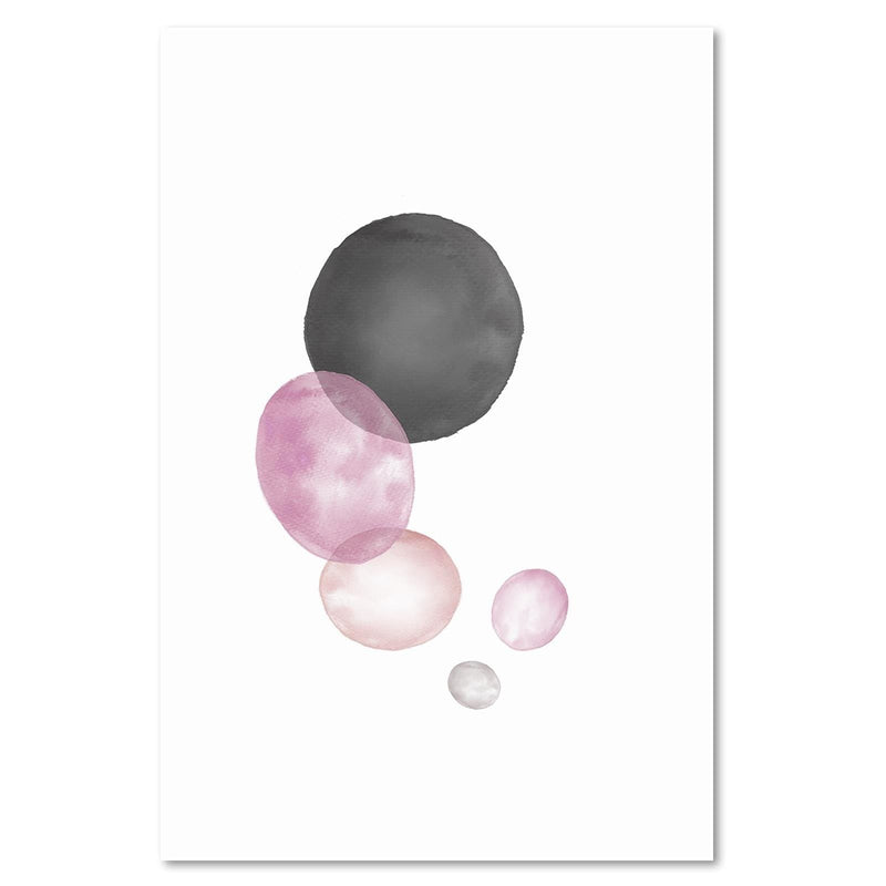 Kanva - Black And Pink Circles  Home Trends DECO