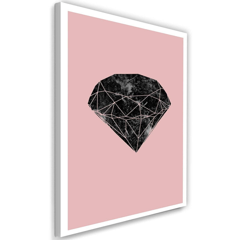 Kanva - Black Diamond On A Pink Background  Home Trends DECO