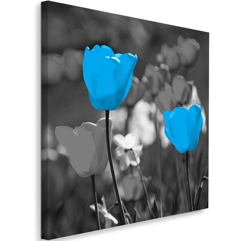 Kanva - Blue Tulips On A Meadow  Home Trends DECO