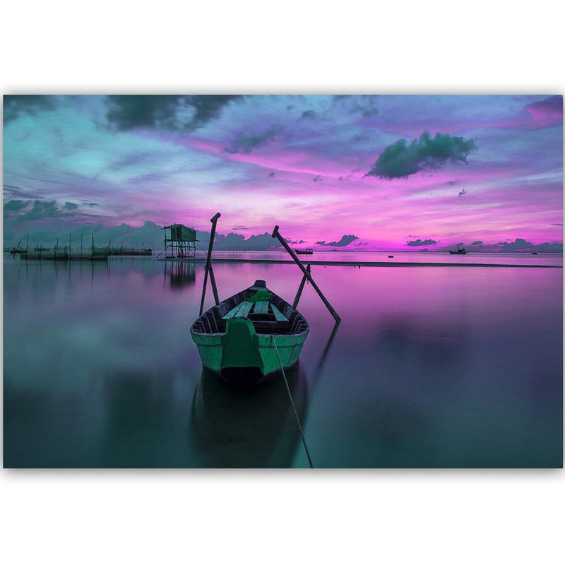 Kanva - Boat On Calm Lake 4  Home Trends DECO