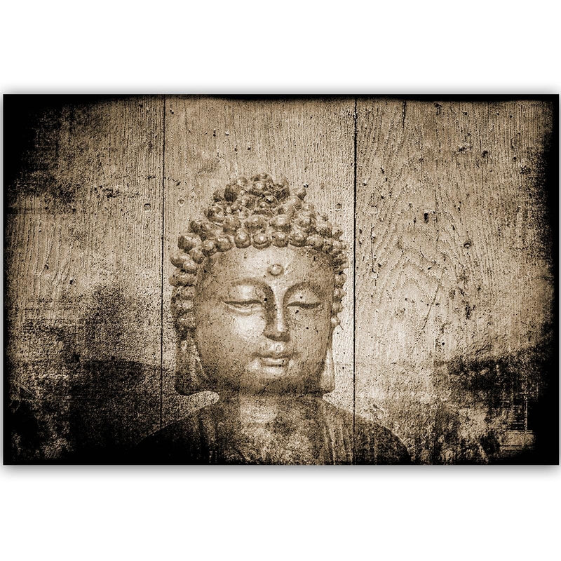 Kanva - Buddha On Wooden Background 4  Home Trends DECO