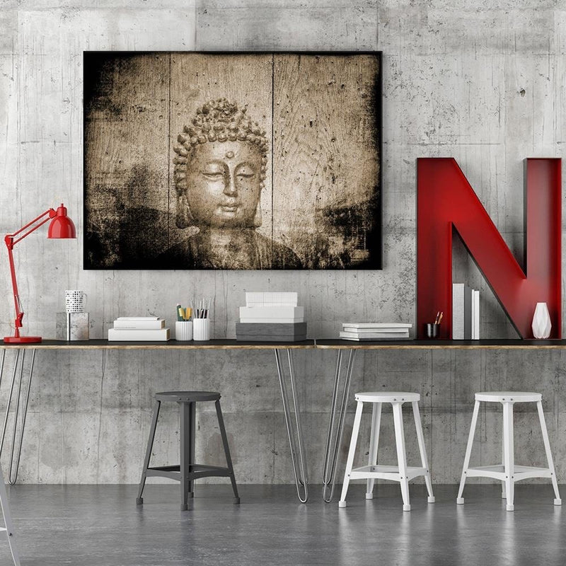 Kanva - Buddha On Wooden Background 4  Home Trends DECO