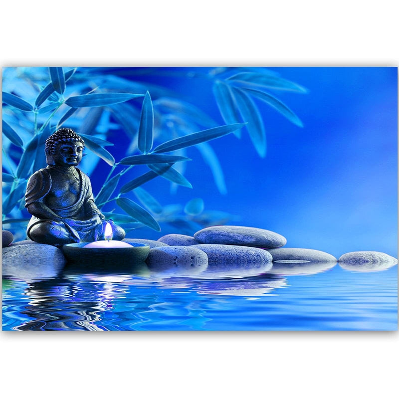 Kanva - Buddha Over The Water On The Rocks  Home Trends DECO