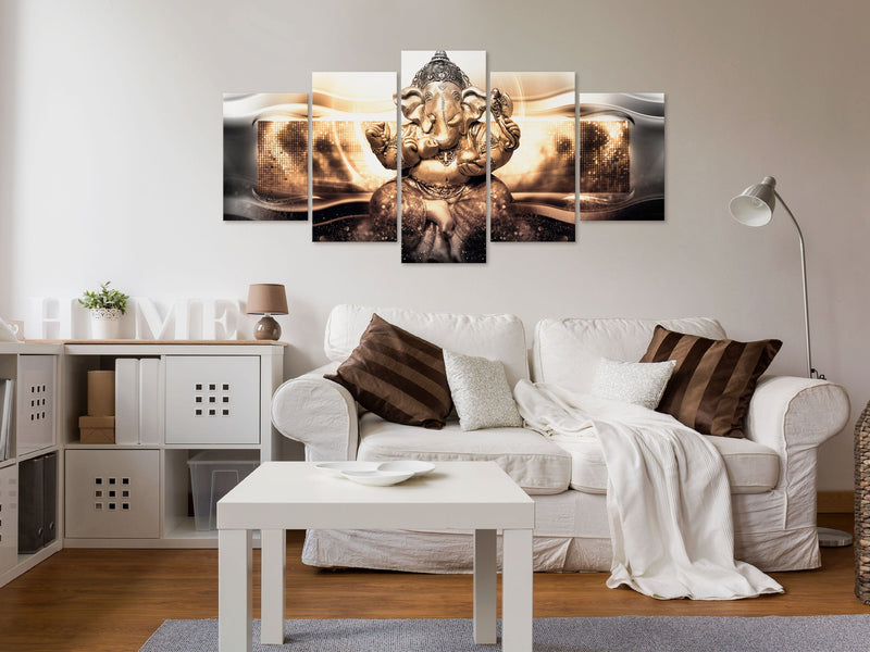 Glezna - Buddha Style (5 Parts) Golden Wide Home Trends