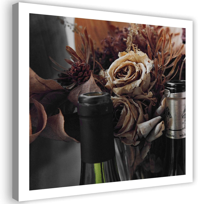 Kanva - Dry Flowers And Bottles Of Wine  Home Trends DECO