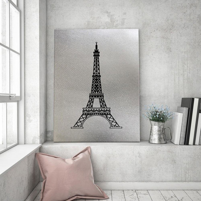 Kanva - Eiffel Tower 1 Silver  Home Trends DECO