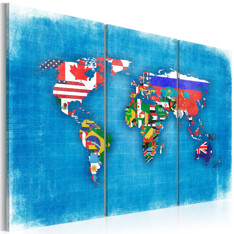 Glezna - Flags of the World - triptych Home Trends