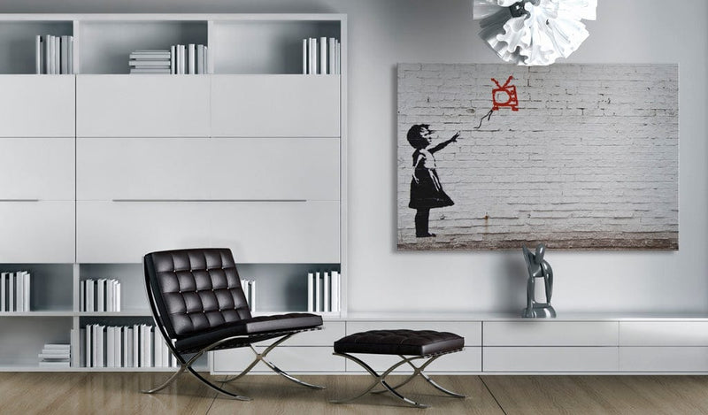 Kanva - Girl with TV (Banksy) 60x40 Home Trends