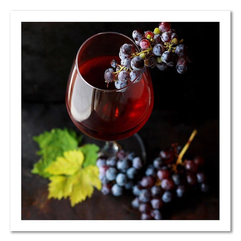 Kanva - Glass Of Wine And Grapes  Home Trends DECO