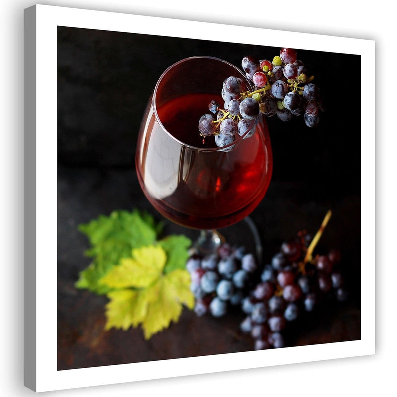 Kanva - Glass Of Wine And Grapes  Home Trends DECO