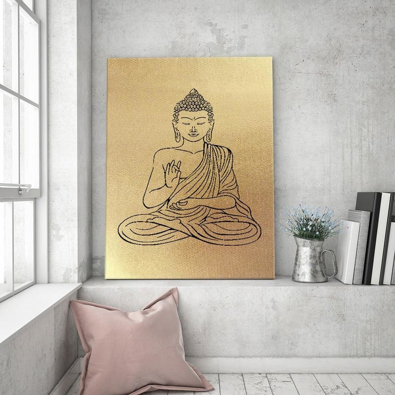 Kanva - Gold Buddha 2  Home Trends DECO