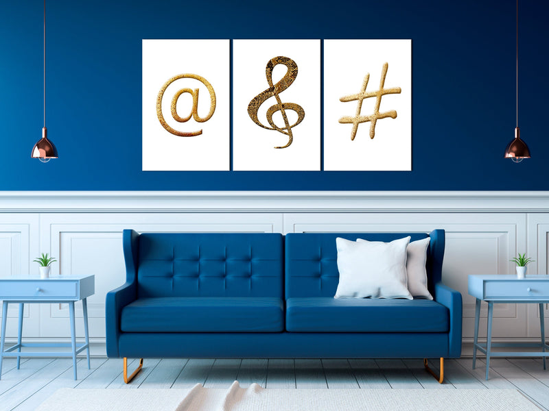 Glezna - Golden Signs (3 Parts) 120x60 Home Trends