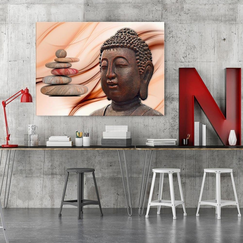 Kanva - Head Of Buddha And Stones Zen 1  Home Trends DECO