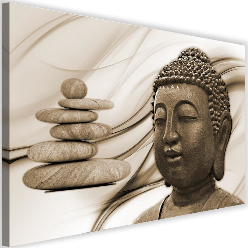 Kanva - Head Of Buddha And Stones Zen 4  Home Trends DECO