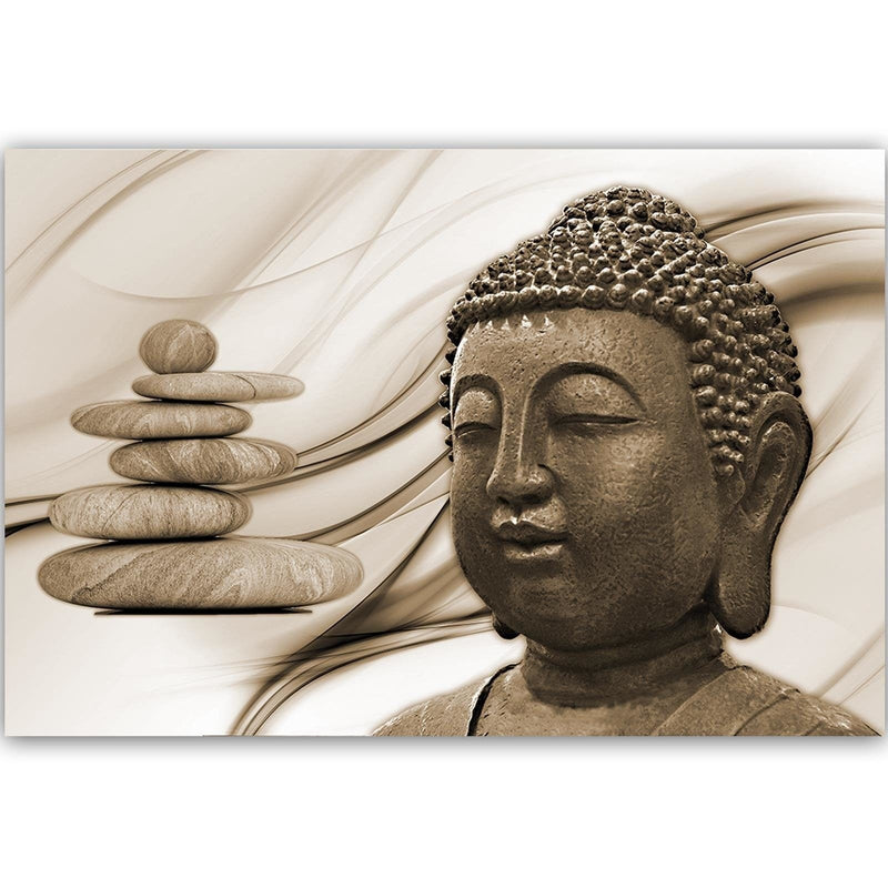 Kanva - Head Of Buddha And Stones Zen 4  Home Trends DECO