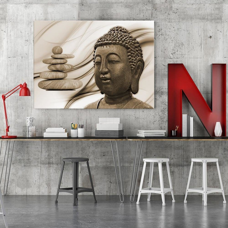 Kanva - Head Of Buddha And Stones Zen 4  Home Trends DECO