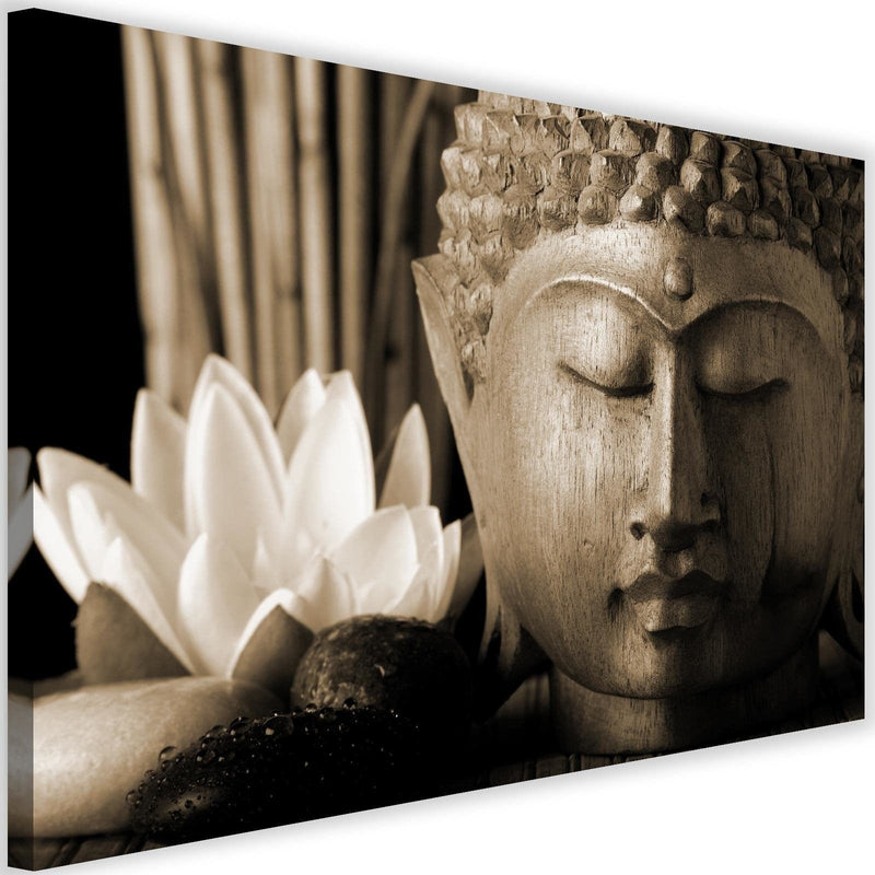 Kanva - Head Of Buddha With Lily  Home Trends DECO