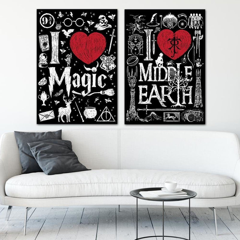 Kanva - I Love Magic Image Black And White  Home Trends DECO