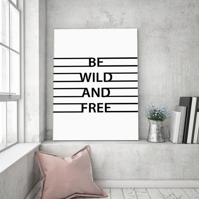 Kanva - Inscription Wild And Free  Home Trends DECO