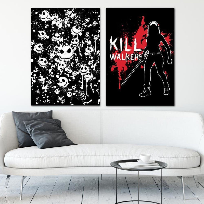 Kanva - Kill Walkers Image Black And White  Home Trends DECO