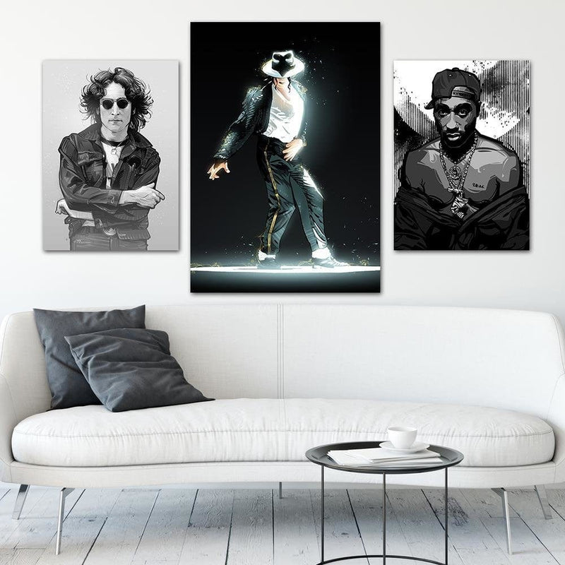 Kanva - King Of Pop Icon Black  Home Trends DECO