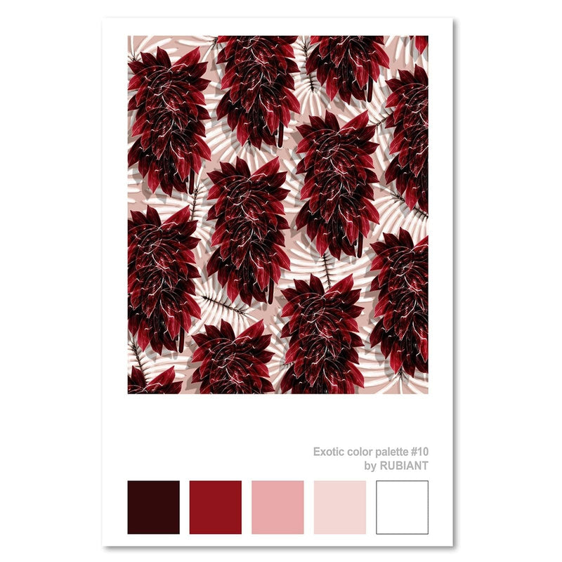 Kanva - Leaves Exotic Red  Home Trends DECO