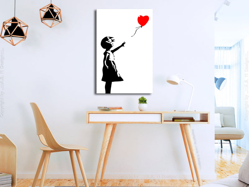 Glezna - Little Girl with a Balloon (1 Part) Vertical Home Trends