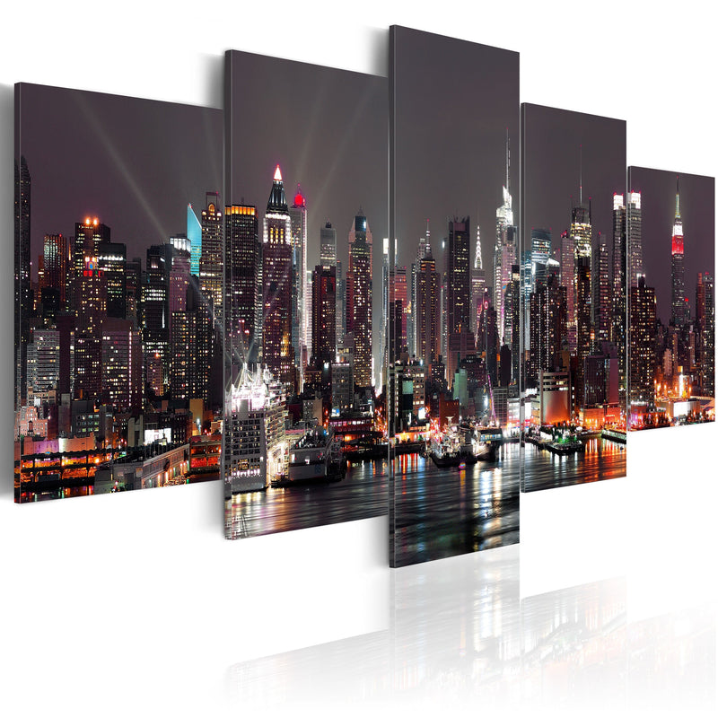 Glezna - Manhattan at night 200x100 Home Trends