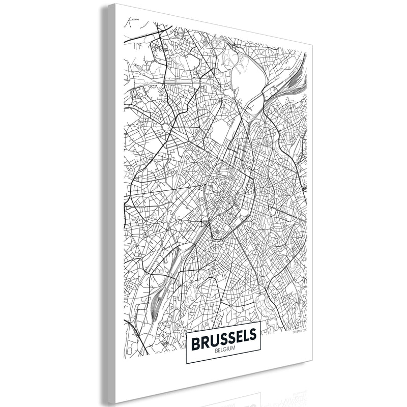 Glezna - Map of Brussels (1 Part) Vertical Home Trends