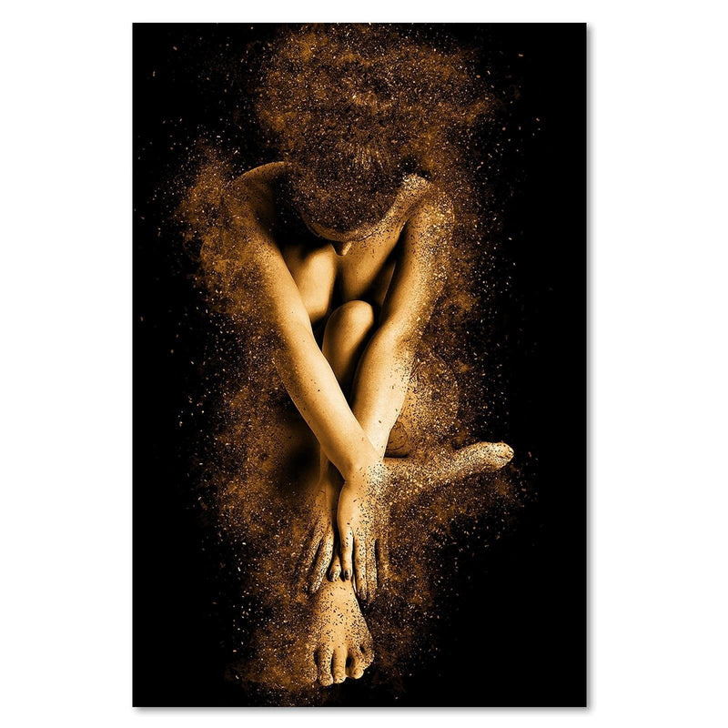 Kanva - Naked Body Of Woman In Gold Dust  Home Trends DECO