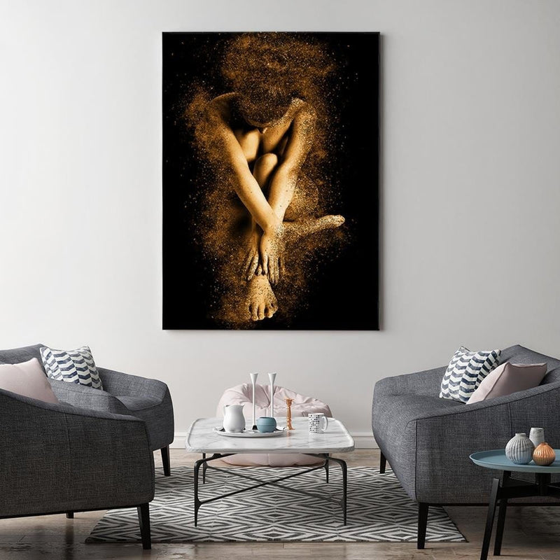 Kanva - Naked Body Of Woman In Gold Dust  Home Trends DECO