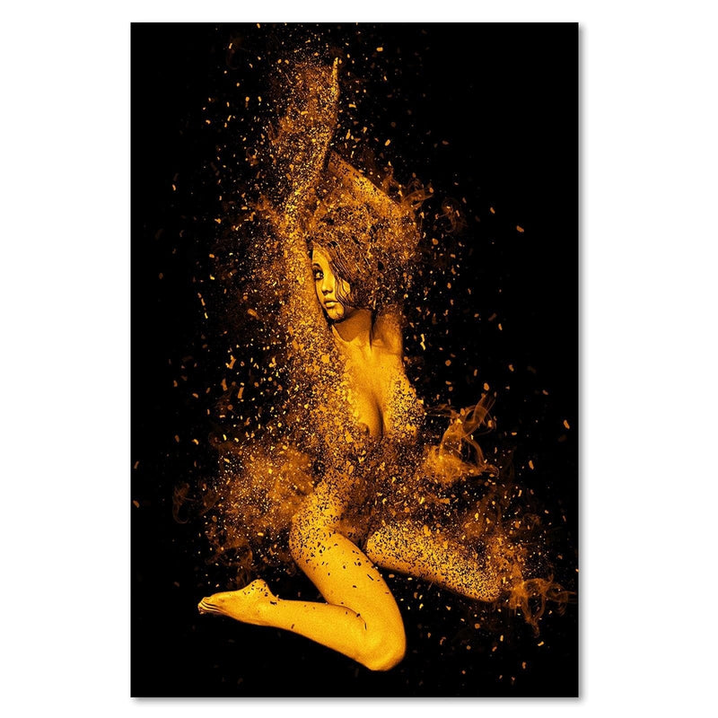 Kanva - Naked Woman In Gold Dust  Home Trends DECO