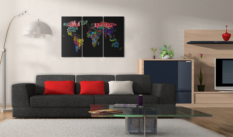 Glezna - Names of countries - triptych Home Trends